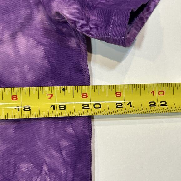 Odd Future Womens Baseball Jersey Size Medium Purple Tie Dye Button Wolf Gang - Picture 9 of 12